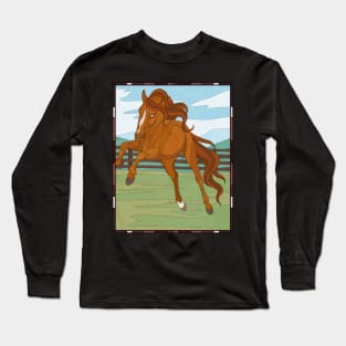 Black Beauty Stained Glass Art T-Shirt (Ginger) Long Sleeve T-Shirt